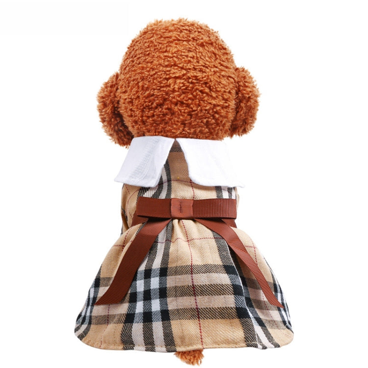 Pet Clothes Spring Summer Teddy Clothes Butterfly Skirt, Size: L(Brown)