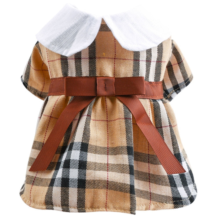 Pet Clothes Spring Summer Teddy Clothes Butterfly Skirt, Size: L(Brown)