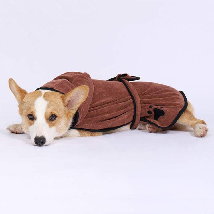 Dog Water Absorbing Towel Cat Bath Towel Bathrobes Pet Supplies M