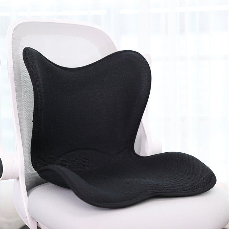 Petal Beautiful Buttocks Correction Seat Cushion Sedentary Waist Guard Anti-Hunchback Cushion, Size: Free Szie(Black)
