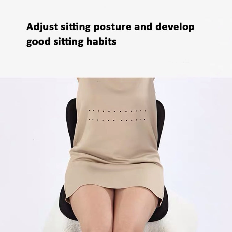 Petal Beautiful Buttocks Correction Seat Cushion Sedentary Waist Guard Anti-Hunchback Cushion, Size: Free Szie(Black)