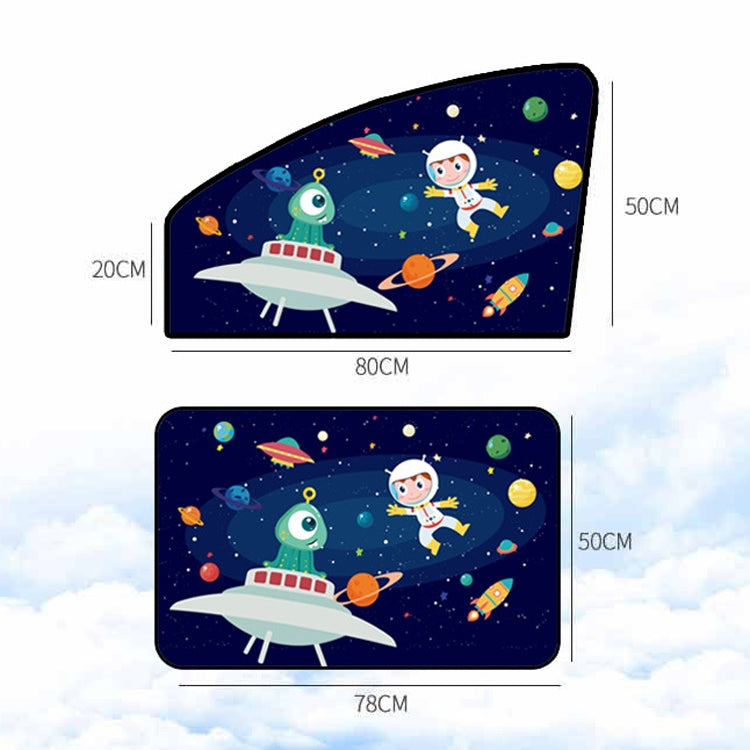 Automobile Sunshade Car Windows Sun Protection And Heat Insulation Magnetic Telescopic Side Curtains