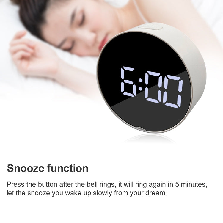 Mirror Multi-Function Alarm Clock LED Watch Makeup Mirror Alarm Clock