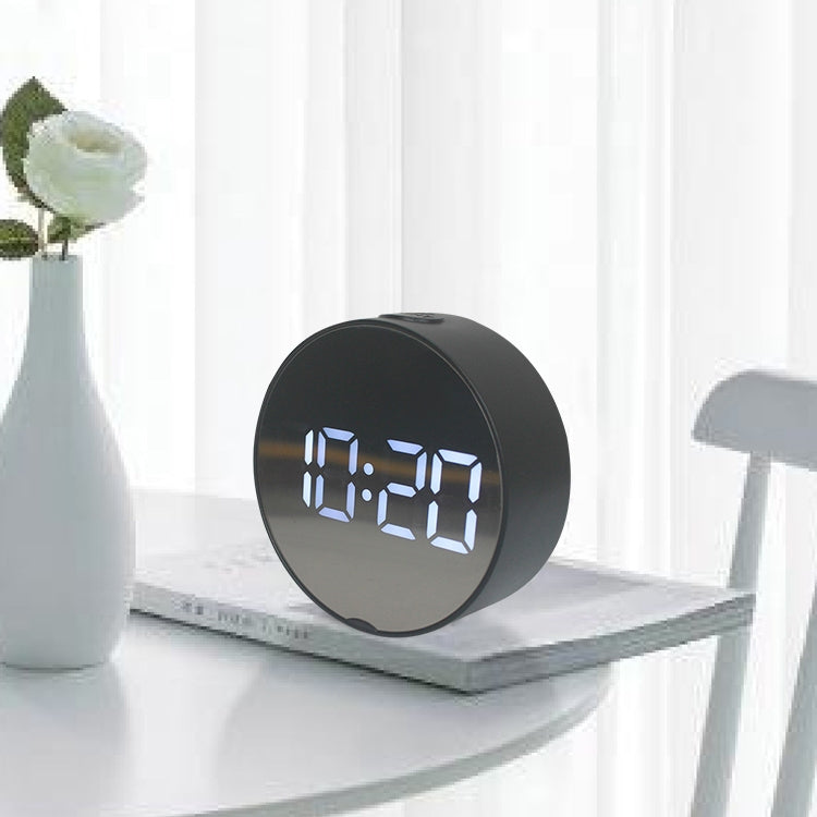 Mirror Multi-Function Alarm Clock LED Watch Makeup Mirror Alarm Clock