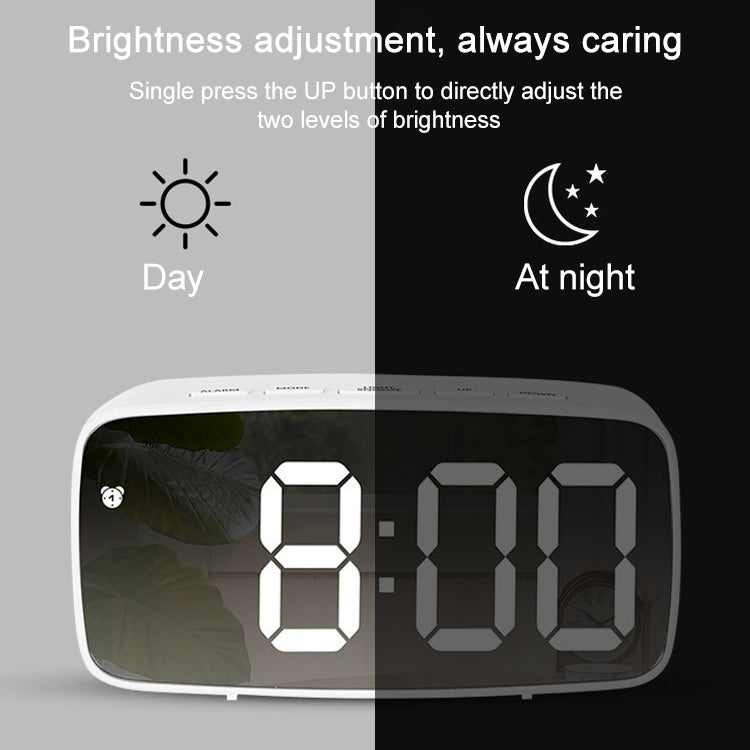 Mirror Multi-Function Alarm Clock LED Watch Makeup Mirror Alarm Clock