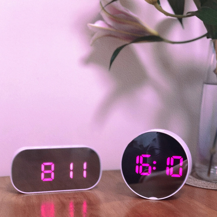 Mirror Multi-Function Alarm Clock LED Watch Makeup Mirror Alarm Clock