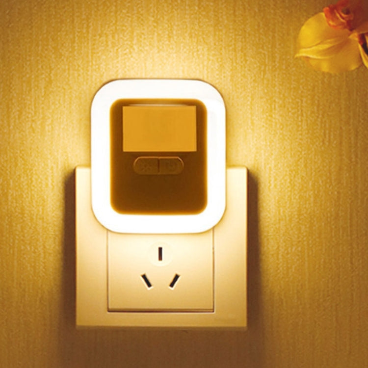 GD-8605 Human Body Induction Sound And Light Dimming Brightness Night Light EU/US Plug, Light color: Square 2.4W