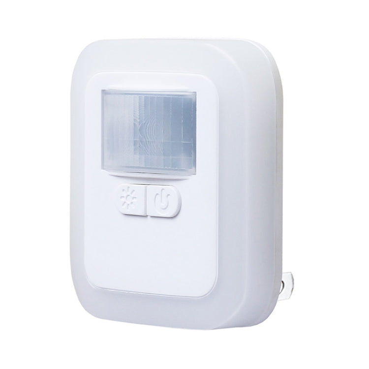 GD-8605 Human Body Induction Sound And Light Dimming Brightness Night Light EU/US Plug, Light color: Square 1.2W