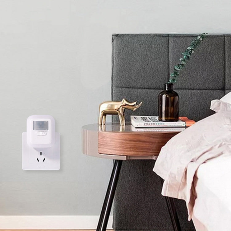GD-8605 Human Body Induction Sound And Light Dimming Brightness Night Light EU/US Plug, Light color: Square 1.2W