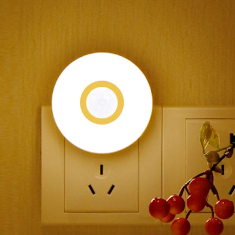 GD-8605 Human Body Induction Sound And Light Dimming Brightness Night Light EU/US Plug, Light color: Round 0.6W