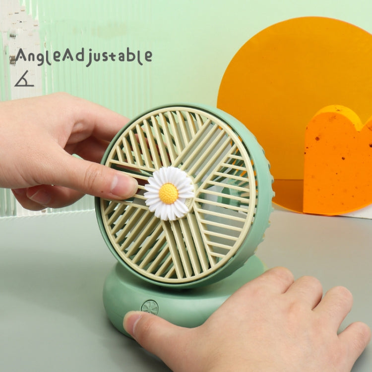 Mini USB Charging Handheld Small Fan Office Desktop Student Dormitory Fan(Yellow)