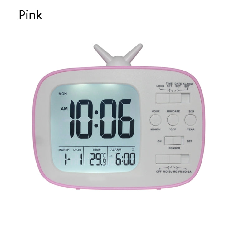 G179 Retro TV Alarm Clock Student Dormitory Bed Electronic Clock