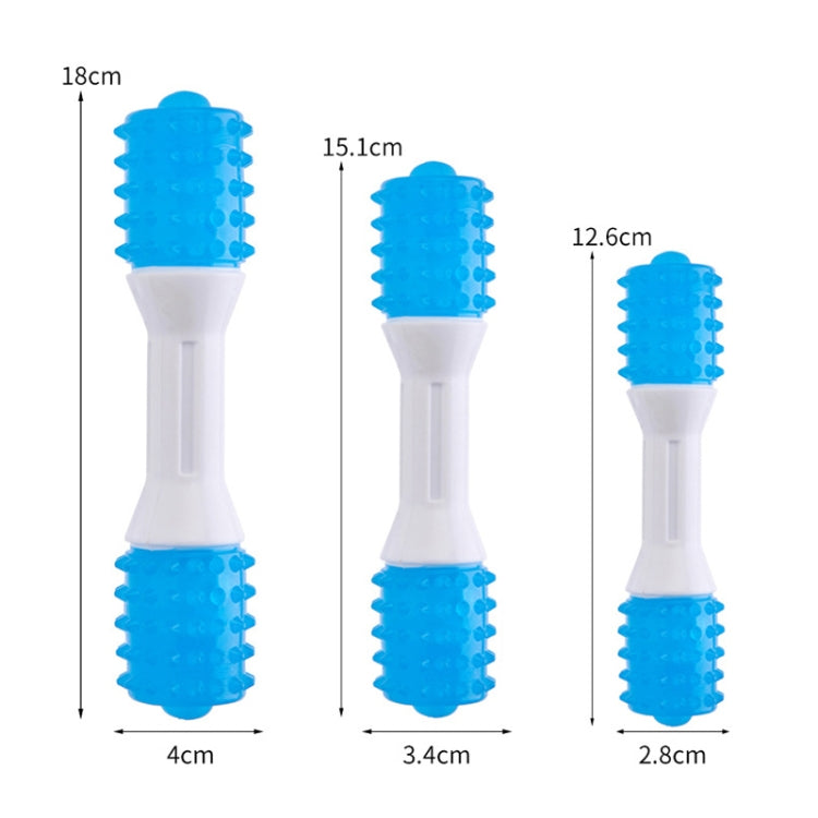 Nylon TPU Two-Color Bite Stick Puppy Toy Bone Teddy Golden Retriever Molar Toys, Specification: Small Dentist