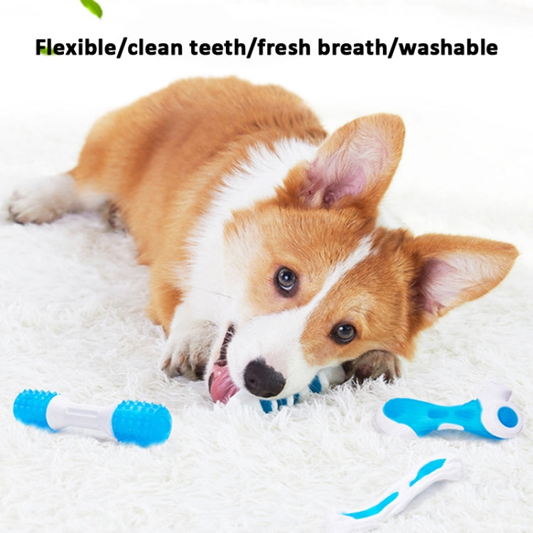 Nylon TPU Two-Color Bite Stick Puppy Toy Bone Teddy Golden Retriever Molar Toys, Specification: Medium Spine