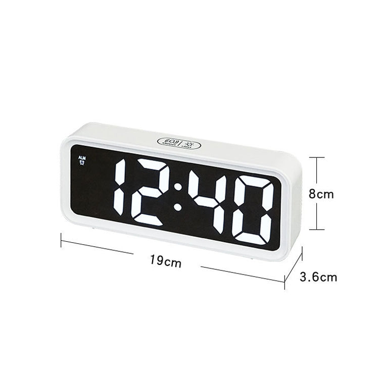 6508 Novelty Big Screen Electronic Clock Mirror LED Alarm Clock