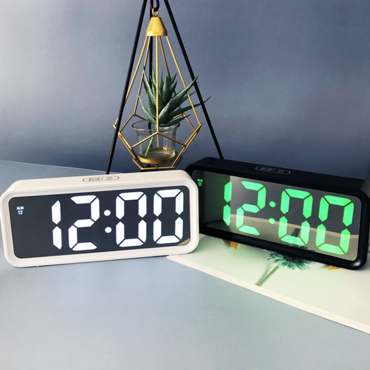 6508 Novelty Big Screen Electronic Clock Mirror LED Alarm Clock
