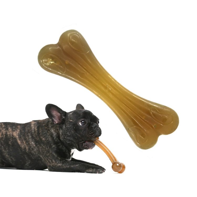 Nylon PU Dog Molar Stick Cleaning Dog Bite Toy, Specification: Small Double Bone