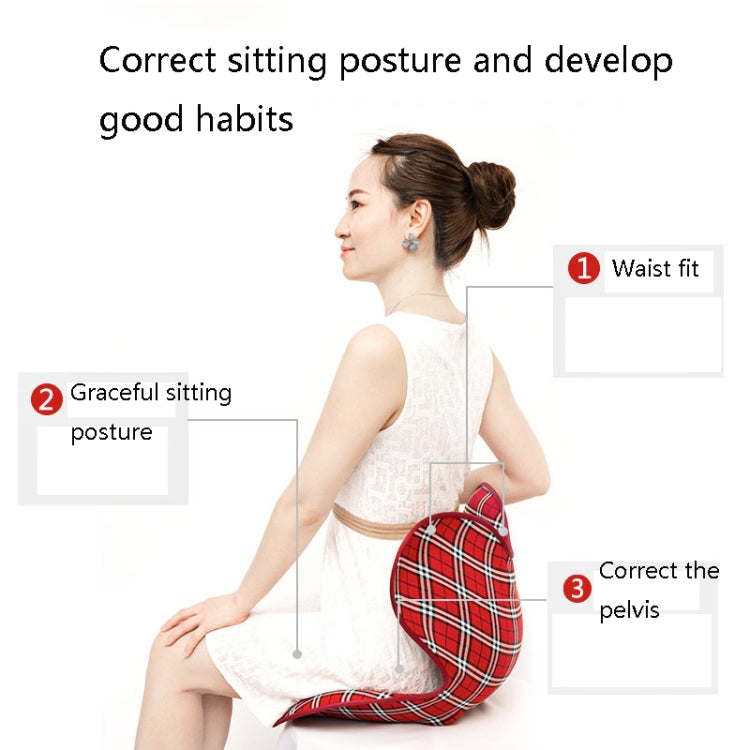 Hunchback Correction Sedentary Office Correction Sitting Posture Waist Support Petal Cushion(Black)