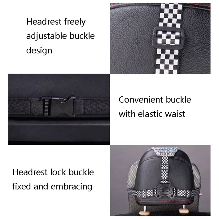 Car Seat Neck Pillow And Back Pad Linen Memory Cotton Soothing Car Cushion