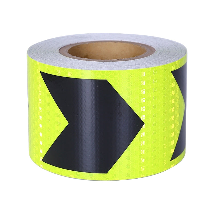 2 PCS Fluorescent Yellow Black Arrow Truck Sign Sticker Corridor Reflective Floor Stickers, Specification: 7.5cm x 20m