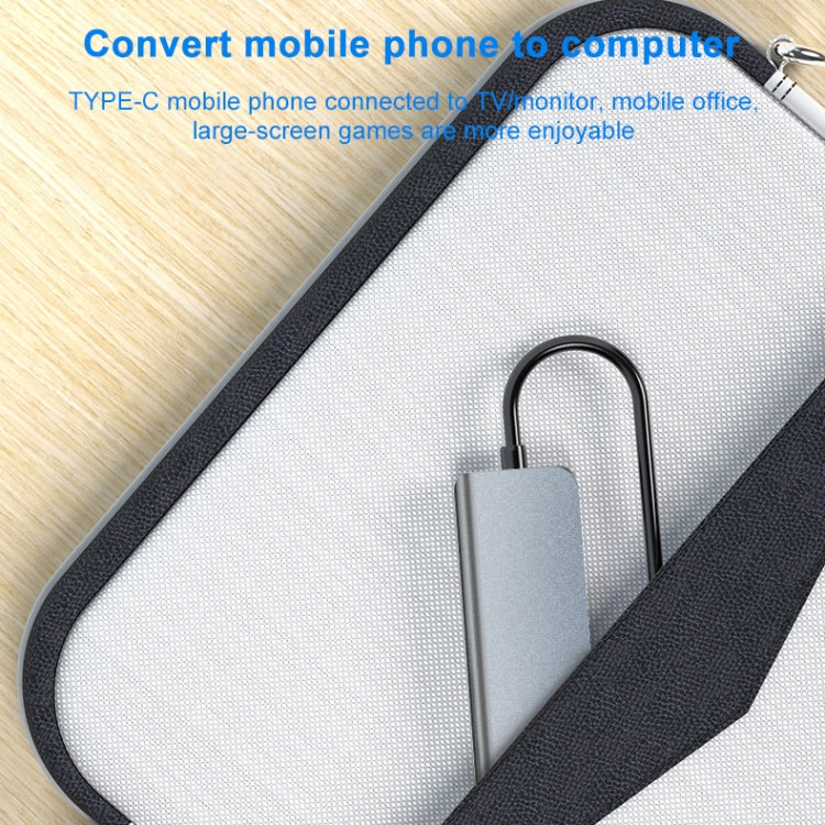 4 In 1 USB-C / Type-C To 4K HDMI + USB 3.0 + USB 2.0 + PD USB-C / Type-C Charging Ports Multifunctional HUB Docking Station