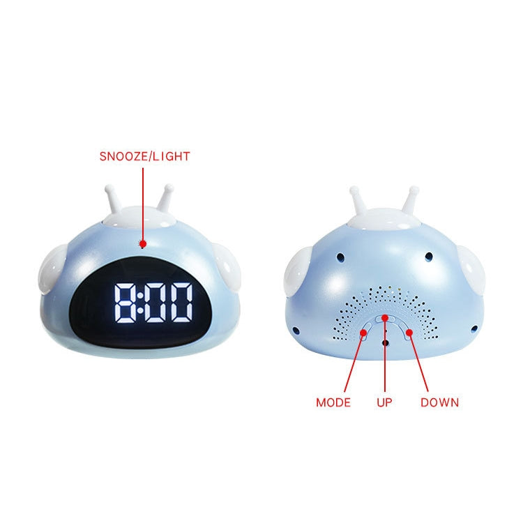 Wake Up Lights Cute Cartoon Animals  Alarm Clock Bedside Electronic Night Lamp Clock