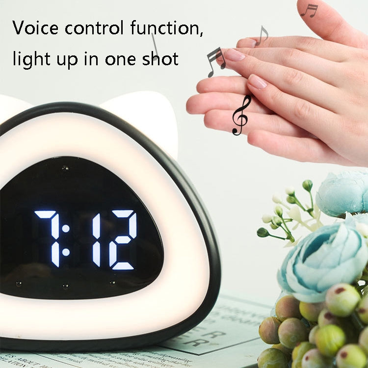 Wake Up Lights Cute Cartoon Animals  Alarm Clock Bedside Electronic Night Lamp Clock