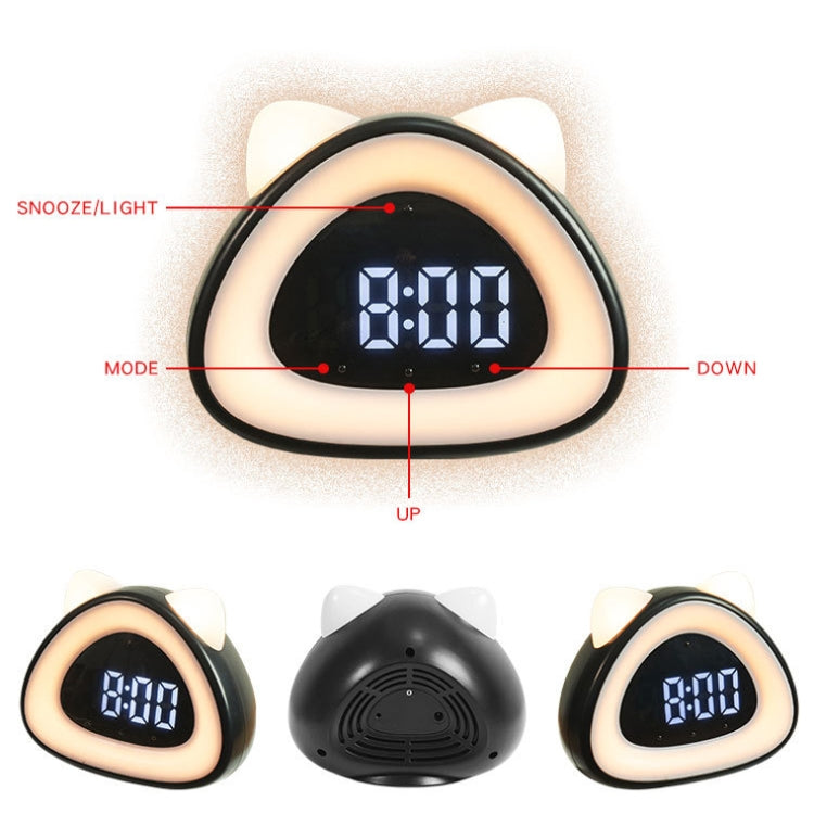 Wake Up Lights Cute Cartoon Animals  Alarm Clock Bedside Electronic Night Lamp Clock