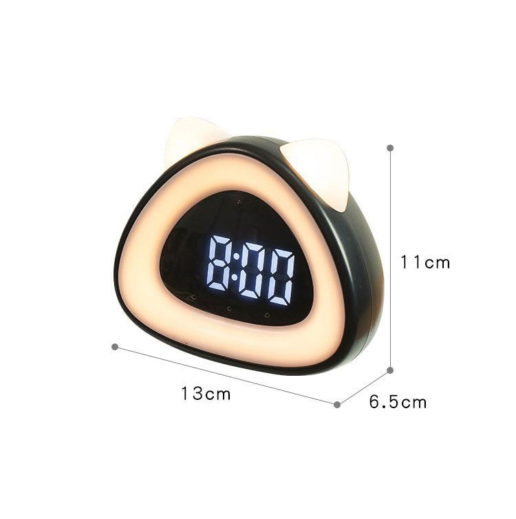 Wake Up Lights Cute Cartoon Animals  Alarm Clock Bedside Electronic Night Lamp Clock