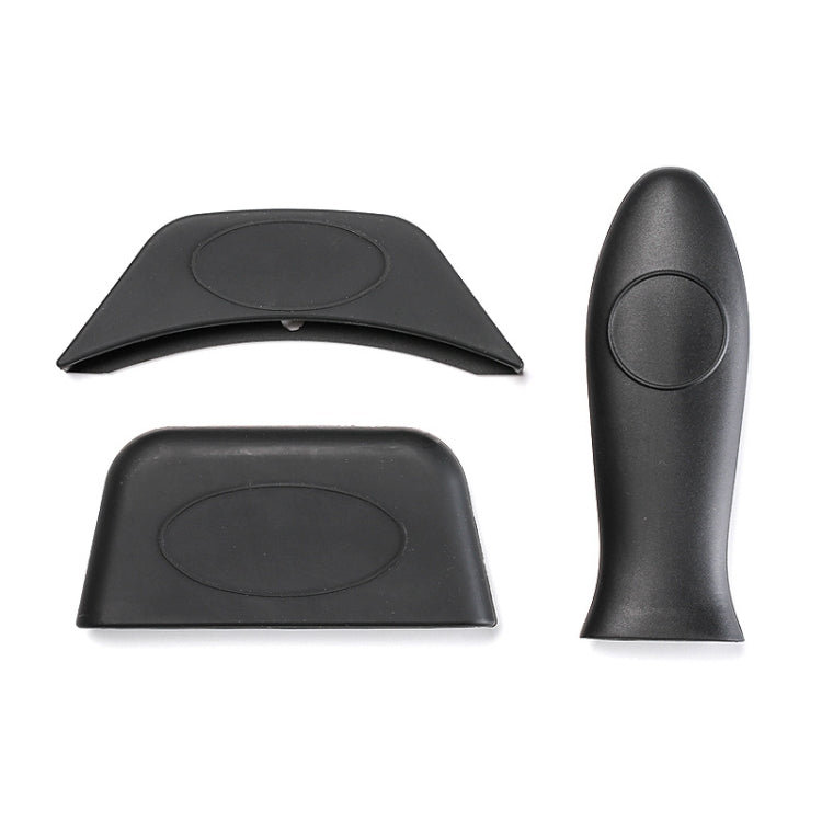 3 PCS / Set Silicone Kitchen Insulation Pad Set(Black)