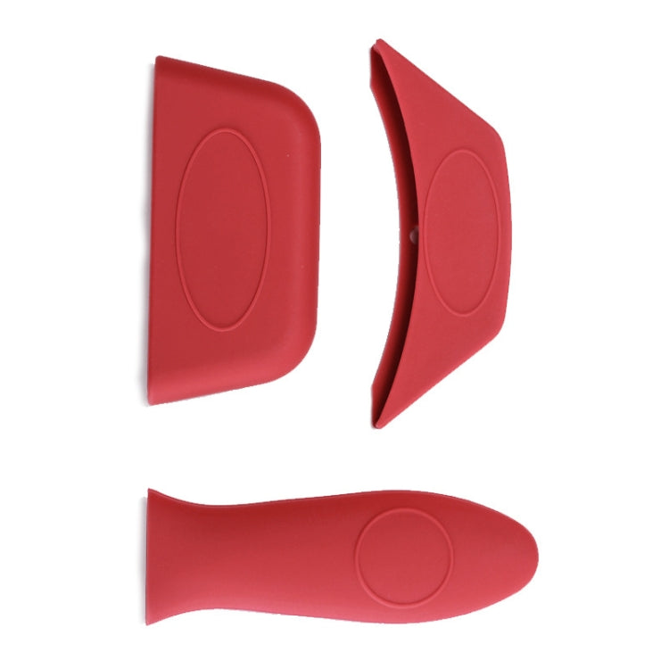 3 PCS / Set Silicone Kitchen Insulation Pad Set(Red)
