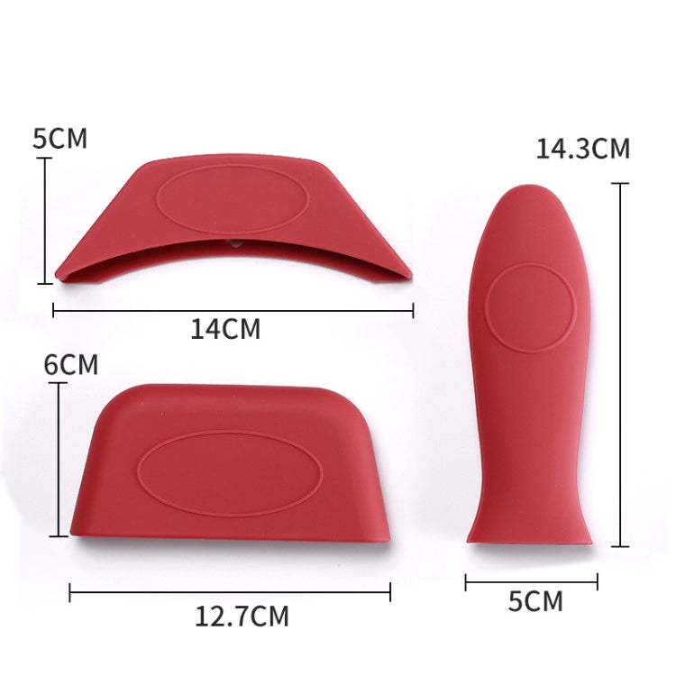3 PCS / Set Silicone Kitchen Insulation Pad Set(Red)