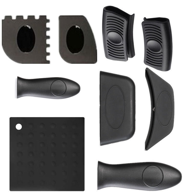 9 PCS / Set Silicone Kitchen Insulation Pad Set(Black)