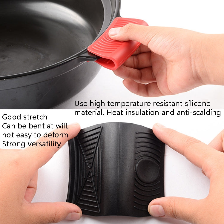 8 PCS / Set Silicone Kitchen Insulation Pad Set(Black Red)