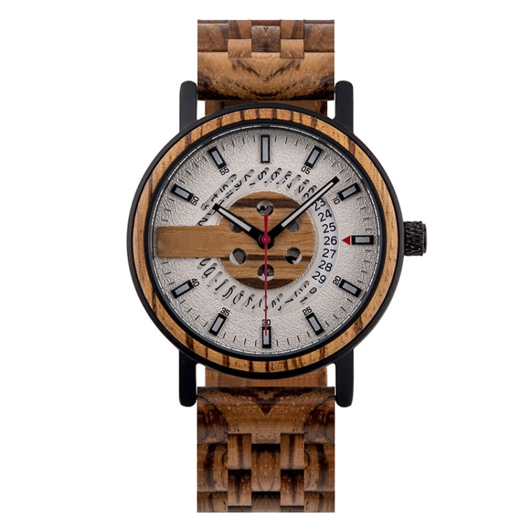 E03 Men Wooden Strap Quartz Luminous Waterproof Watch(Yellow)