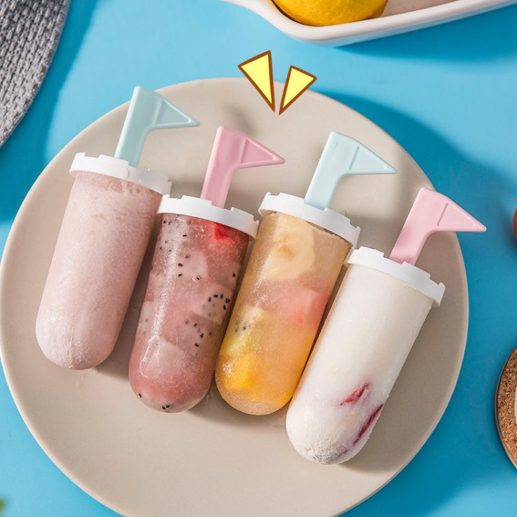2 Sets 4 in 1 Children DIY Popsicle Mold Homemade Ice Cream Mold Set(Blue Green)