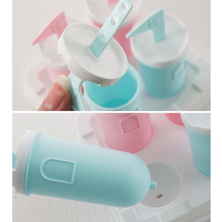 2 Sets 4 in 1 Children DIY Popsicle Mold Homemade Ice Cream Mold Set(Green Pink)