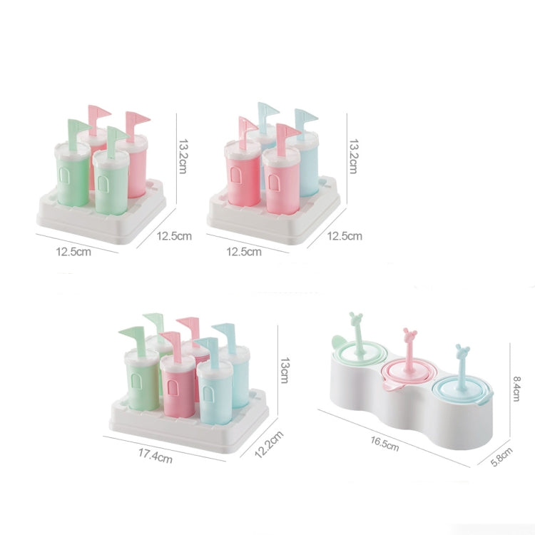 2 Sets 6 in 1 Children DIY Popsicle Mold Homemade Ice Cream Mold Set(Castle)