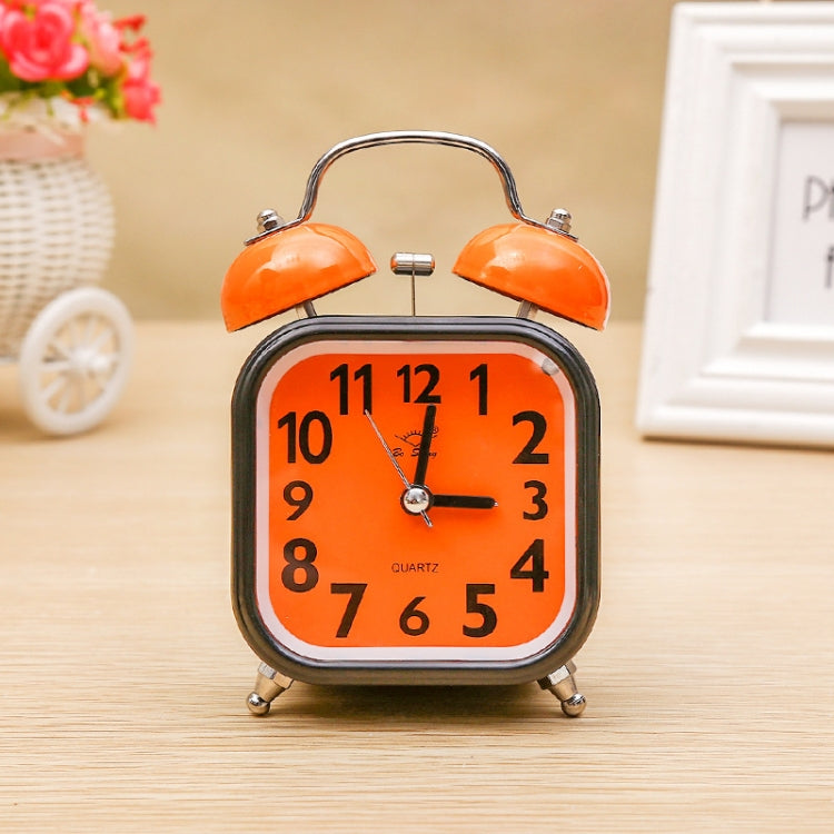 A59 Square Metal Bell Alarm Clock Ringing Alarm Clock Child Student Bedside Bell With Alarm