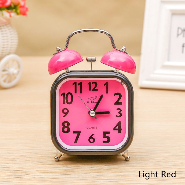 A59 Square Metal Bell Alarm Clock Ringing Alarm Clock Child Student Bedside Bell With Alarm