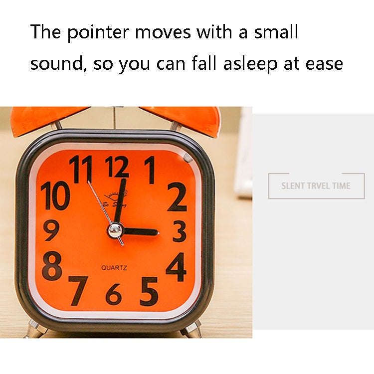 A59 Square Metal Bell Alarm Clock Ringing Alarm Clock Child Student Bedside Bell With Alarm