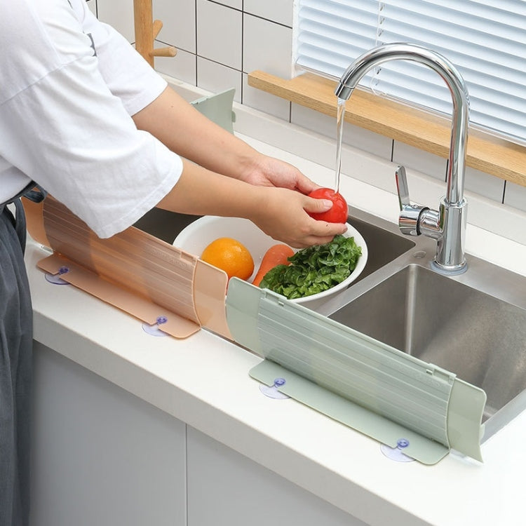 2 PCS Kitchen Sink Water Baffle And Sink Heightened Splash Water Resistant Silicone Baffle, Specification: Pink