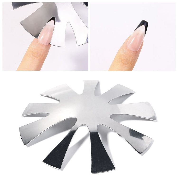6 PCS Nail Art Tool Crystal Nail Making Plastic Steel Plate Model, Specification:  Silver