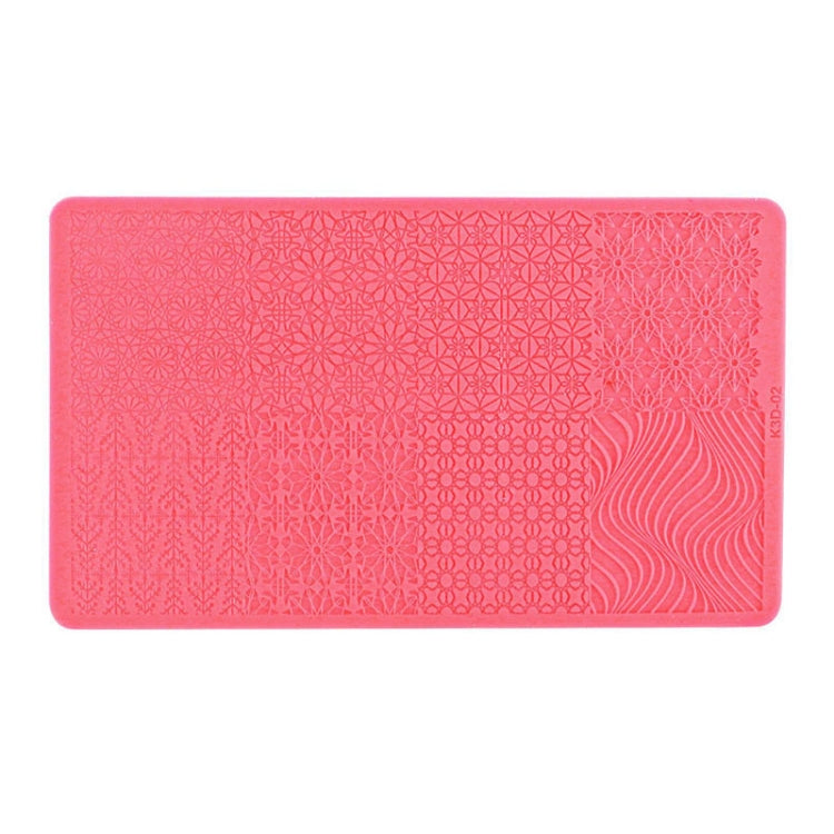 4 PCS Nail Art 3D Embossed Silicone Printing Template
