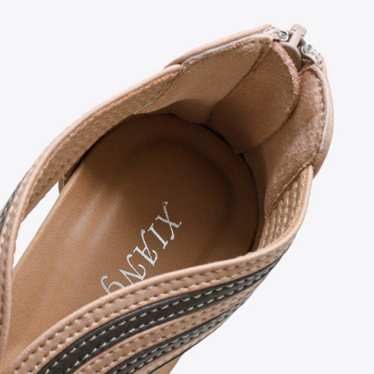Women Summer Slope Heel Sandals Fashion Bohemian Style Fish Mouth Shoes, Size: 41