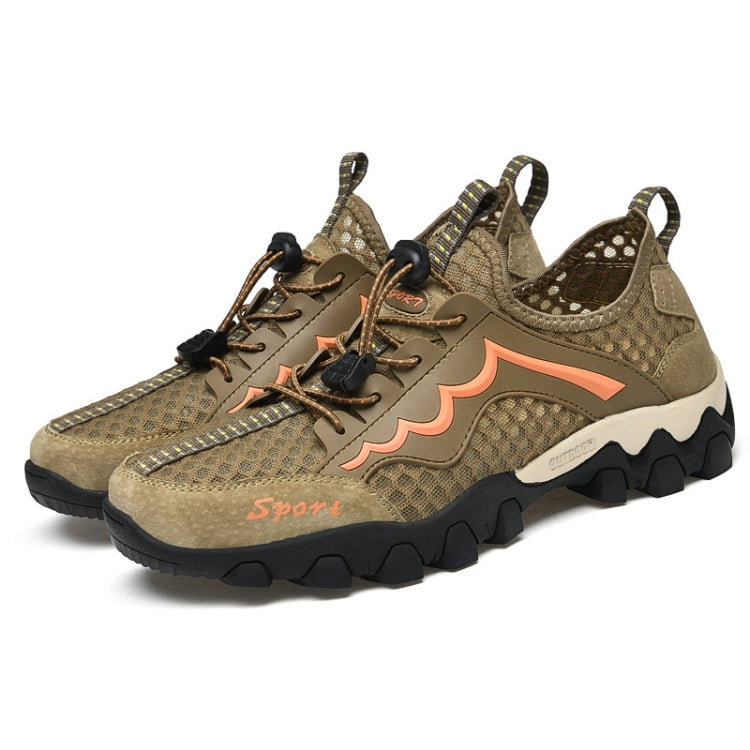 Summer Men Outdoor Breathable Mesh Sports Hiking Shoes Hollow Lazy Shoes, Size: 45
