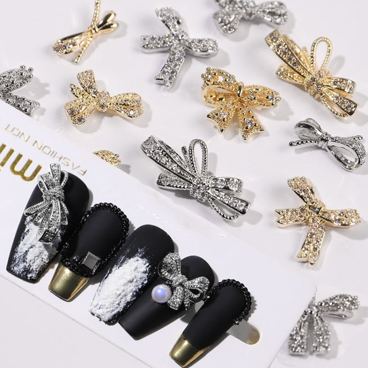 8 PCS Three-Dimensional Metal Nail Art Bow Nail Jewelry 1837