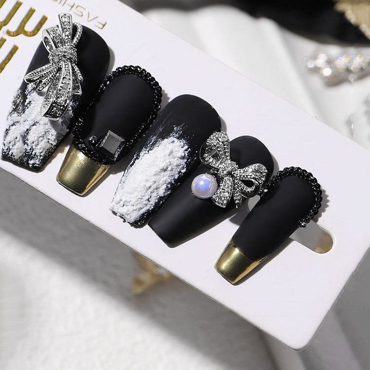 8 PCS Three-Dimensional Metal Nail Art Bow Nail Jewelry 1837