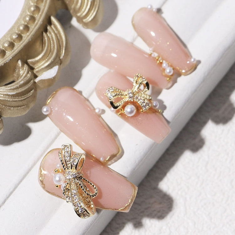 8 PCS Three-Dimensional Metal Nail Art Bow Nail Jewelry 1837