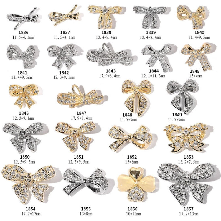 8 PCS Three-Dimensional Metal Nail Art Bow Nail Jewelry 1842